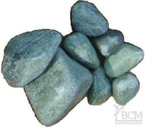 Камень СЕРПЕНТИНИТ (ЗМЕЕВИК) (для бань и саун) шлифованный 20 кг