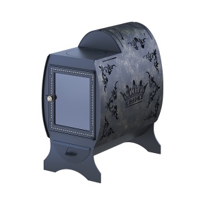 Печь отопительная МАТРЕШКА МАЛАЯ 1 дверца со стеклом с варочной поверхностью - 8 мм(110 - 230 м.куб)