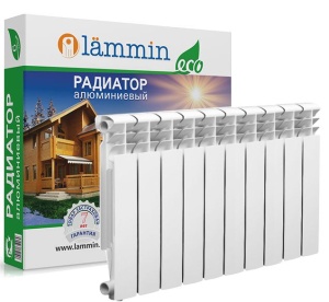 Радиатор алюминиевый  LAMMIN  ЕСО AL 500/ 80 - 10 секций