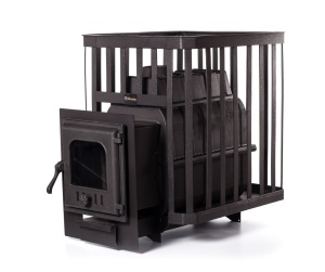 Печь-каменка  чугунная PAROVAR 18 СЕТКА КОВКА дверца 402 (10 - 18 м.куб)