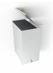 Бак навесной 45 литров 1 мм ЖАРА (500 х 480 х 190 мм, штуцер справа)