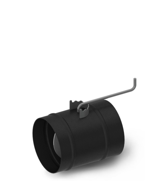 Шибер ТМФ  поворотный d =  120 мм 1,5 мм антрацит УГЛОВОЙ для печей ОГОНЬ-БАТАРЕЯ  (6)