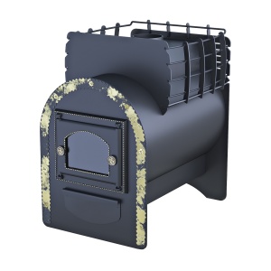 Печь-каменка ГОРЫНЯ ПРЕМИУМ чугунная дверца со стеклом (12 - 18 м.куб)