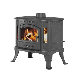 Печь-камин ВЕЗУВИЙ KZ-14 чугунная антрацит d = 150 мм (14 кВт)   (аналог печь-камин FLAMENKO) (2)