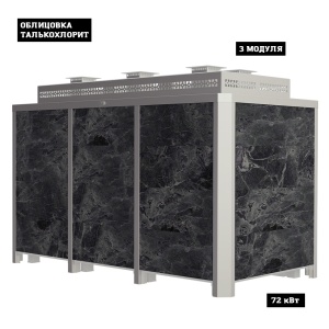 Электрокаменка ПРЕМЬЕРА ПРОФИ - 72 кВт ТАЛЬКОХЛОРИТ  (130 - 180 м.куб.) 380В напольная без пульта