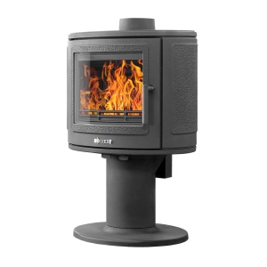 Печь-камин ЧУГУННАЯ  EVEREST  S9  антрацит 9 кВт (140 м.куб) (2)