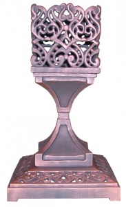 Подсвечник ХДИ-4.001  КРУЖЕВНЫЕ ФАНТАЗИИ (ГБ: 150 х 150 х 255 мм) ЛИТКОМ