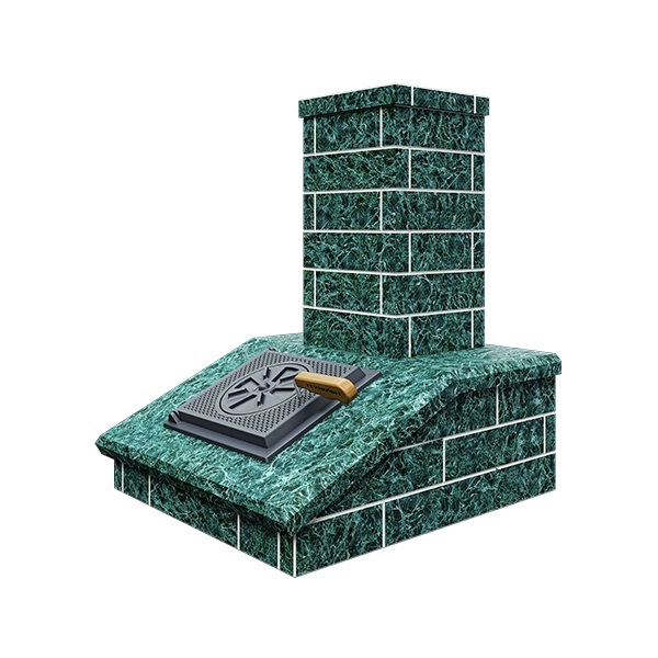 Облицовка на трубу для печей GFS ЗК 30 / ГРОМ 30  КЛАССИКА/ПРЕЗИДЕНТ КИРП ЗМЕЕВИК (2 яруса) шибер