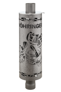 Дымоход - экономайзер со встроенным шибером в кожухе ШАЙКА-ЛЕЙКА d = 115 мм L = 1000 мм