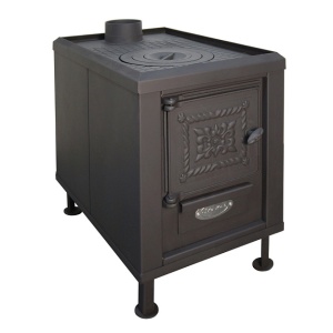 Печь отопительная STOKER САДОВАЯ ПО-150 ЧП дверца чугунная с варочной поверхностью (150 м.куб)