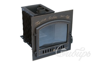 Печь-каменка СИБИРЬ-25 дверца ПАНОРАМА (ПД 700 х 700) под Т/О (левый)