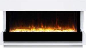 Портал Cube 36 белый с черным для электроочага Astra 36 (RoyalFlame)