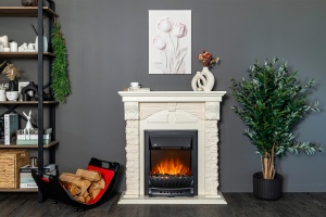 Портал Dublin SFT (Разборный) - Слоновая кость /Сланец для электроочага стандартного (RoyalFlame)