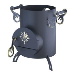 Печь под казан 12л сталь 8 мм с дверцей ЦАРЬ ПЕЧИ