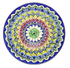 Тарелка Риштан синяя глубокая 20 см