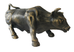 Статуэтка ХДИ-2.041  АТАКУЮЩИЙ БЫК патина (ГБ: 160 х 85 х 85 мм) ЛИТКОМ