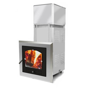 Печь-каменка чугунная СУДАРУШКА М без бака, дверца со стеклом (10 - 18 м.куб)