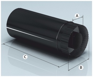 Сэндвич d = 200/280 мм L =  500 мм  AGNI  ЭМАЛИРОВАННЫЙ